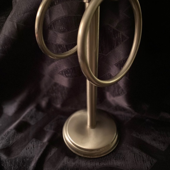 Springs Welshire Brushed Nickel Double Ring Towel - Picture 2 of 5